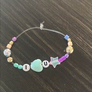 Blue and Purple Beaded Jewelry Accessory